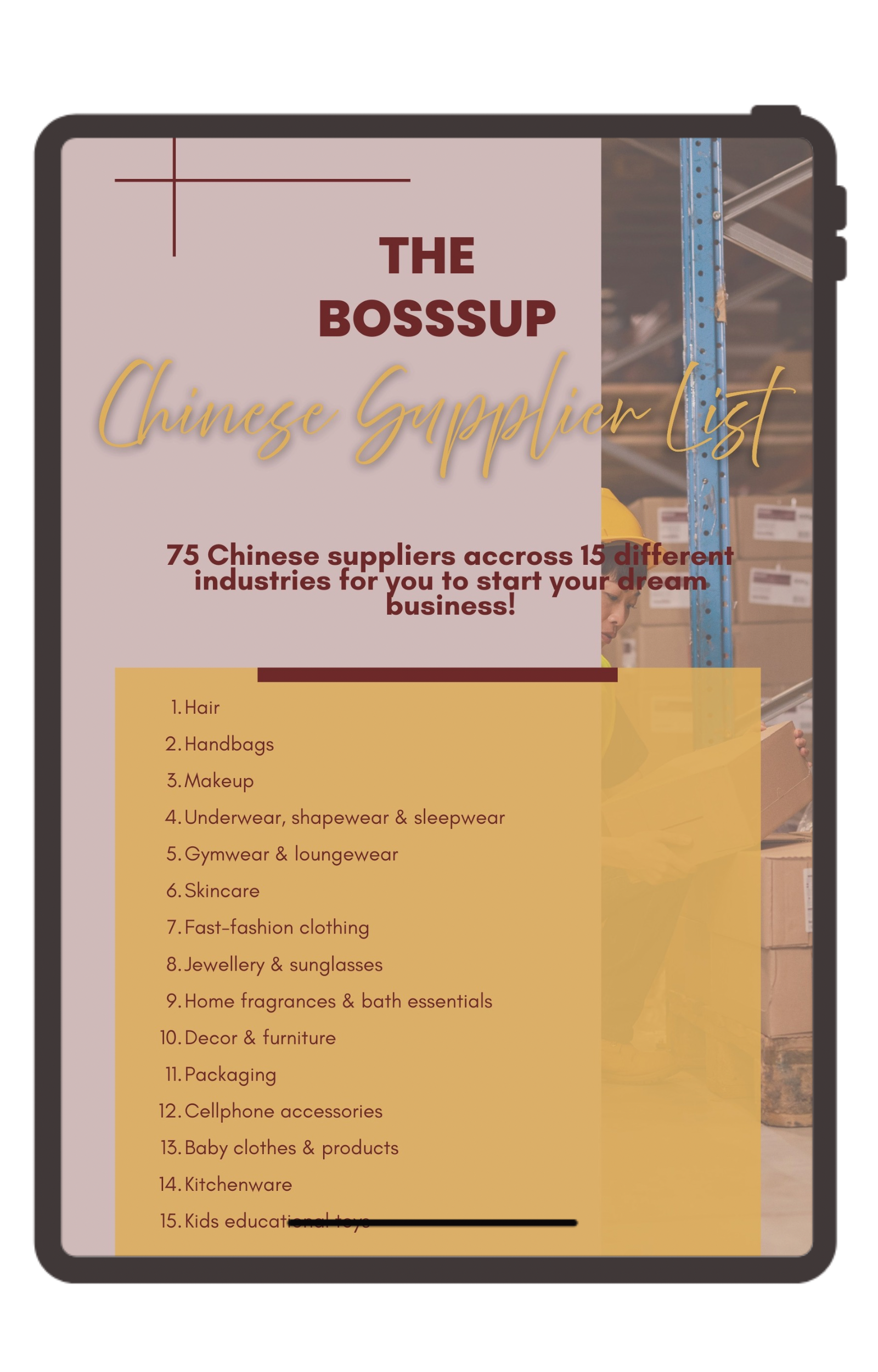 All-In-One Supplier List